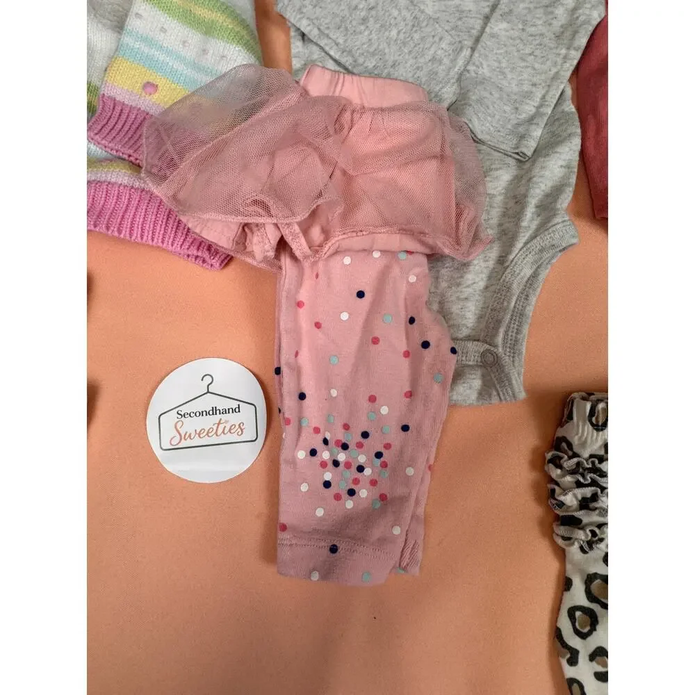 Baby Girl 0–3M Fall/Winter Clothing Lot – 23 Pieces #558